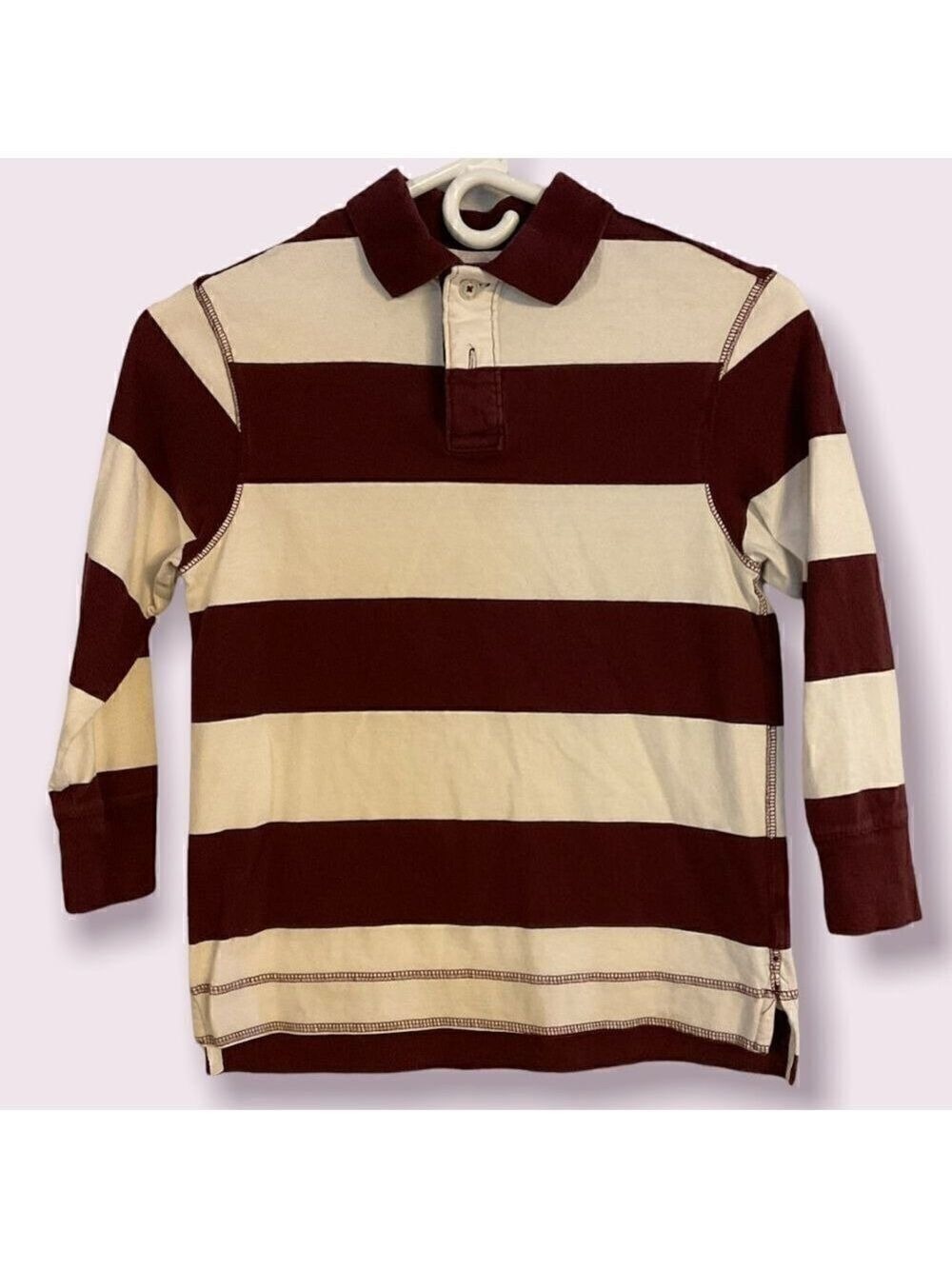 Arizona Jeans Long Sleeve Polo Shirt Size Small
